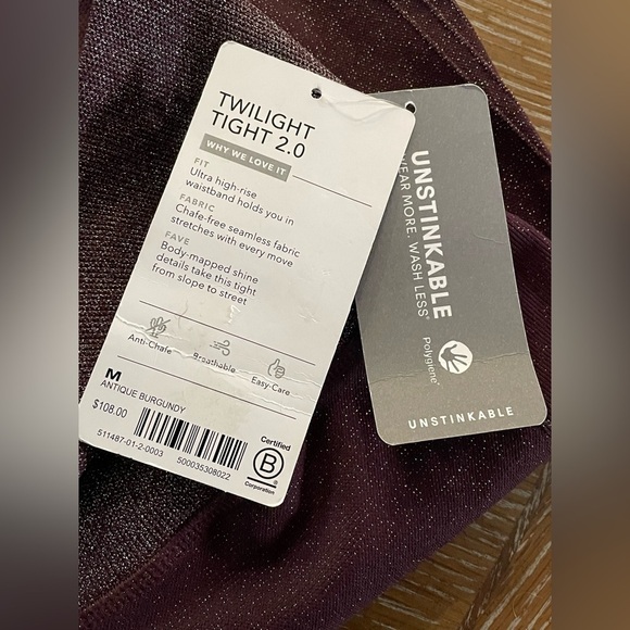 Athleta Twilight Tight 2.0 High Rise Leggings Antique Burgundy‎ NWT Medium - Picture 9 of 14